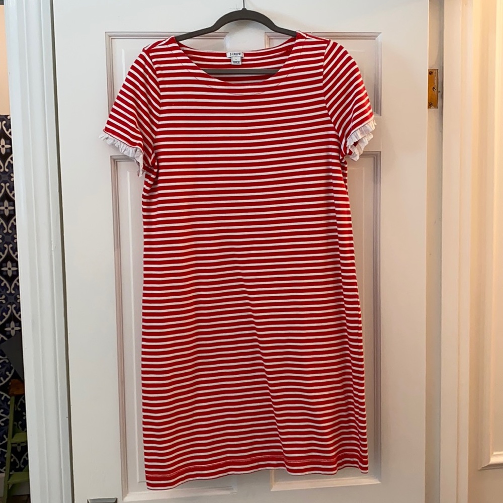 J Crew red stripe dress